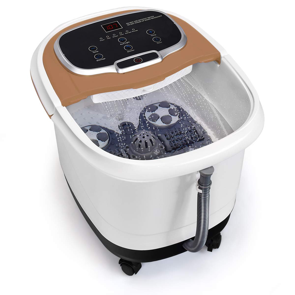 Giantex Foot Spa Bath Massager w/ Heat, Water Shower Adjustable in Angles