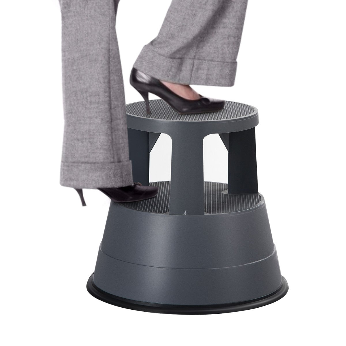 Rolling Step Stool Kick Stool Ladder w/Non-Slip Platform Casters