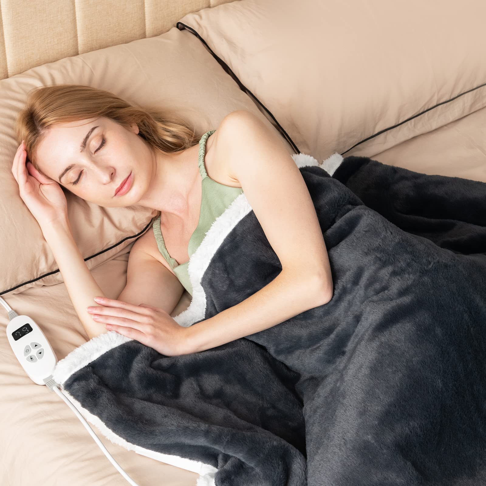 Giantex Heated Blanket 60'' x 50'' Electric Blanket Throw