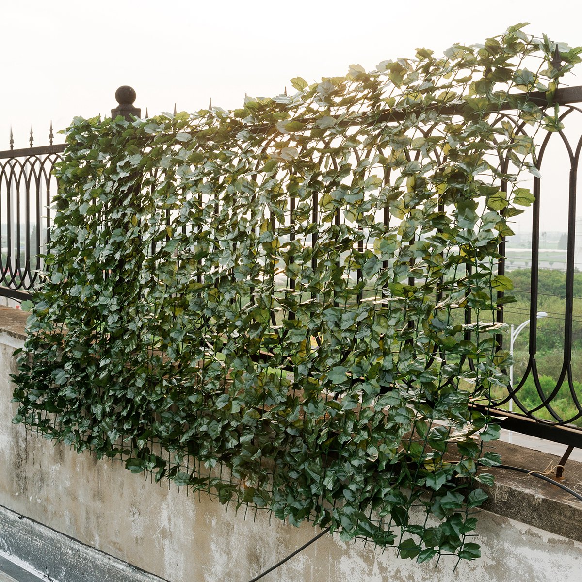 Artificial Hedges Faux Ivy Leaves Fence Decorative Trellis Privacy Fence Screen Mesh