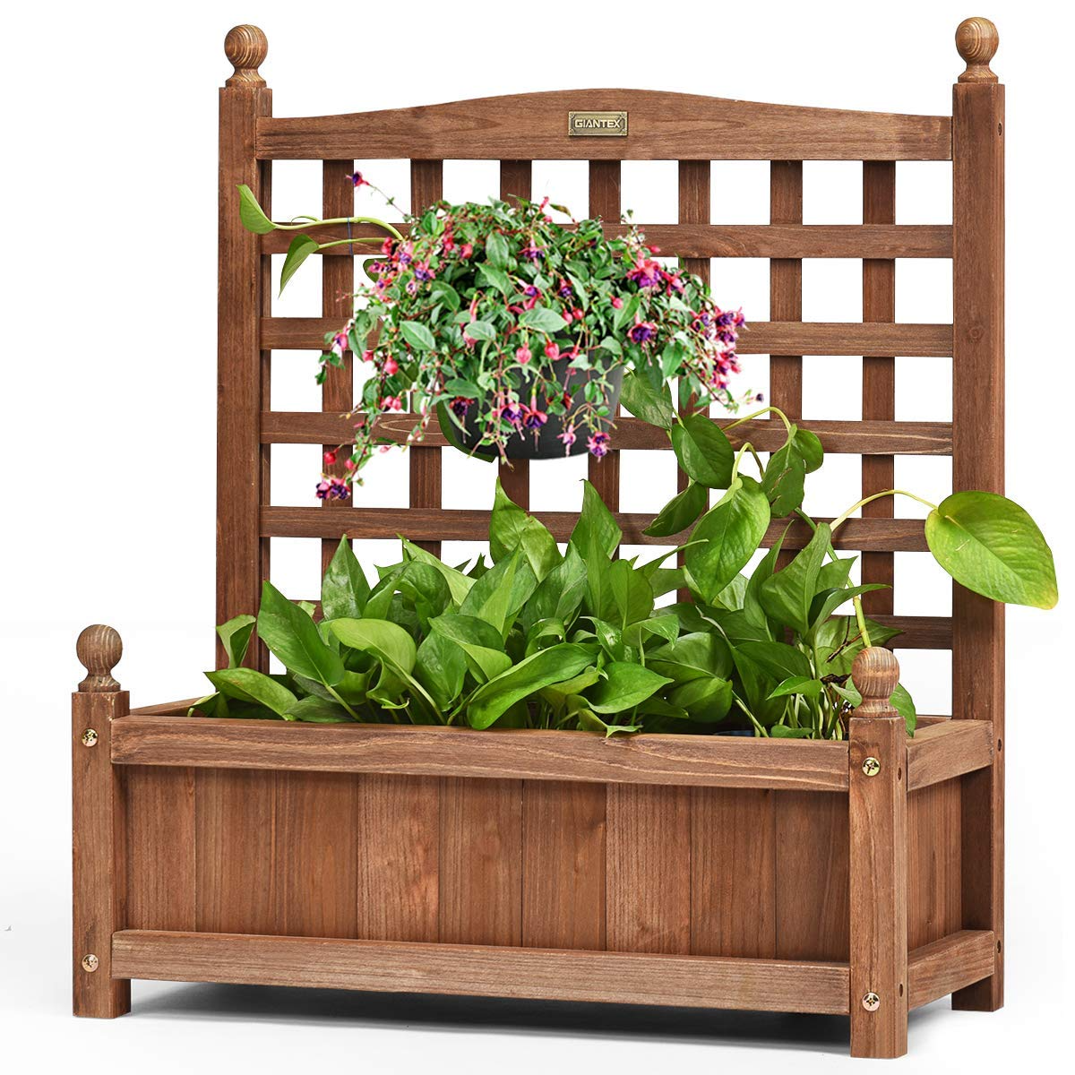 Wood Free Standing Plant Raised Bed