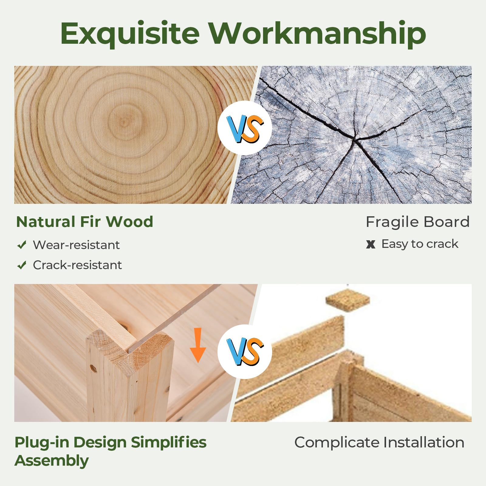 Giantex 30”x18”x24” Raised Garden Bed Elevated Wood Planter Box with Legs