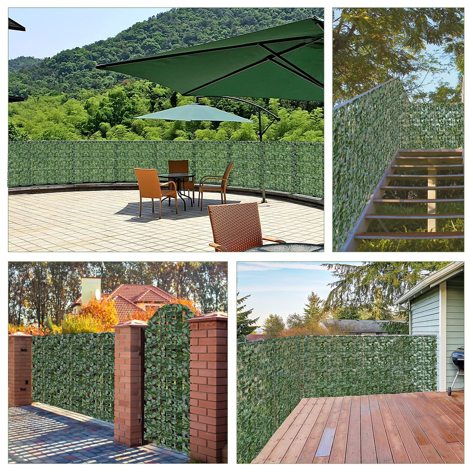 Artificial Hedges Faux Ivy Leaves Fence Decorative Trellis Privacy Fence Screen Mesh