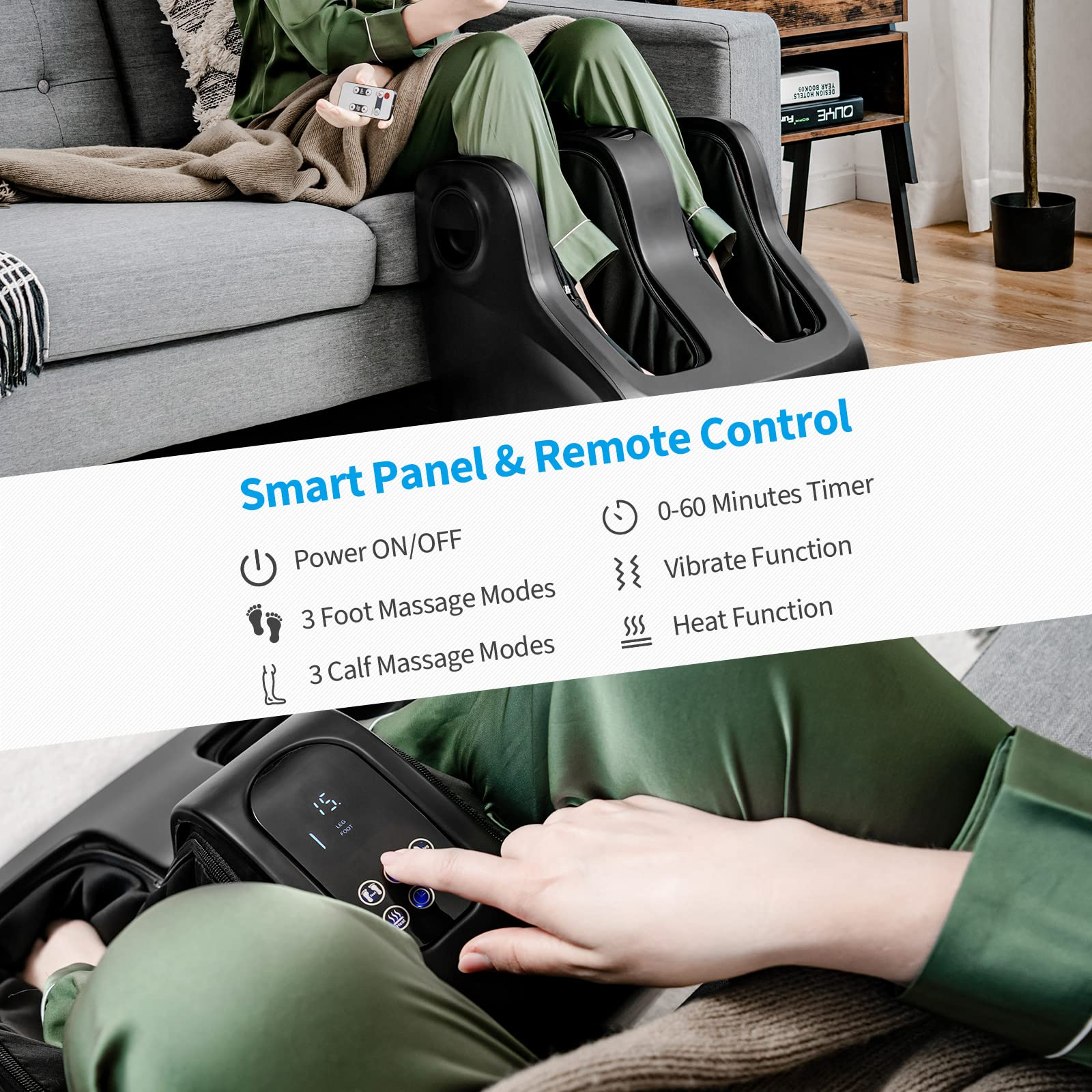 Giantex Shiatsu Foot and Calf Massager w/ Adjustable Tilt Base