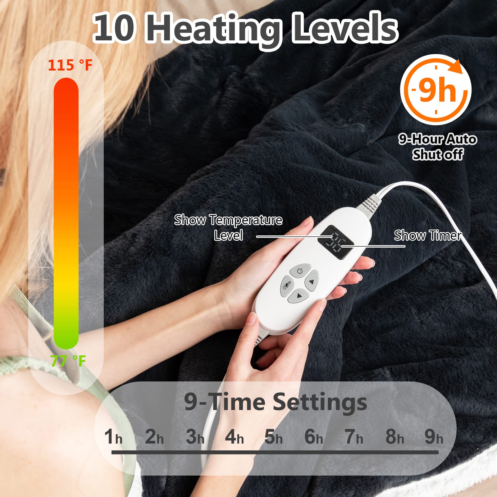 Giantex Heated Blanket 60'' x 50'' Electric Blanket Throw