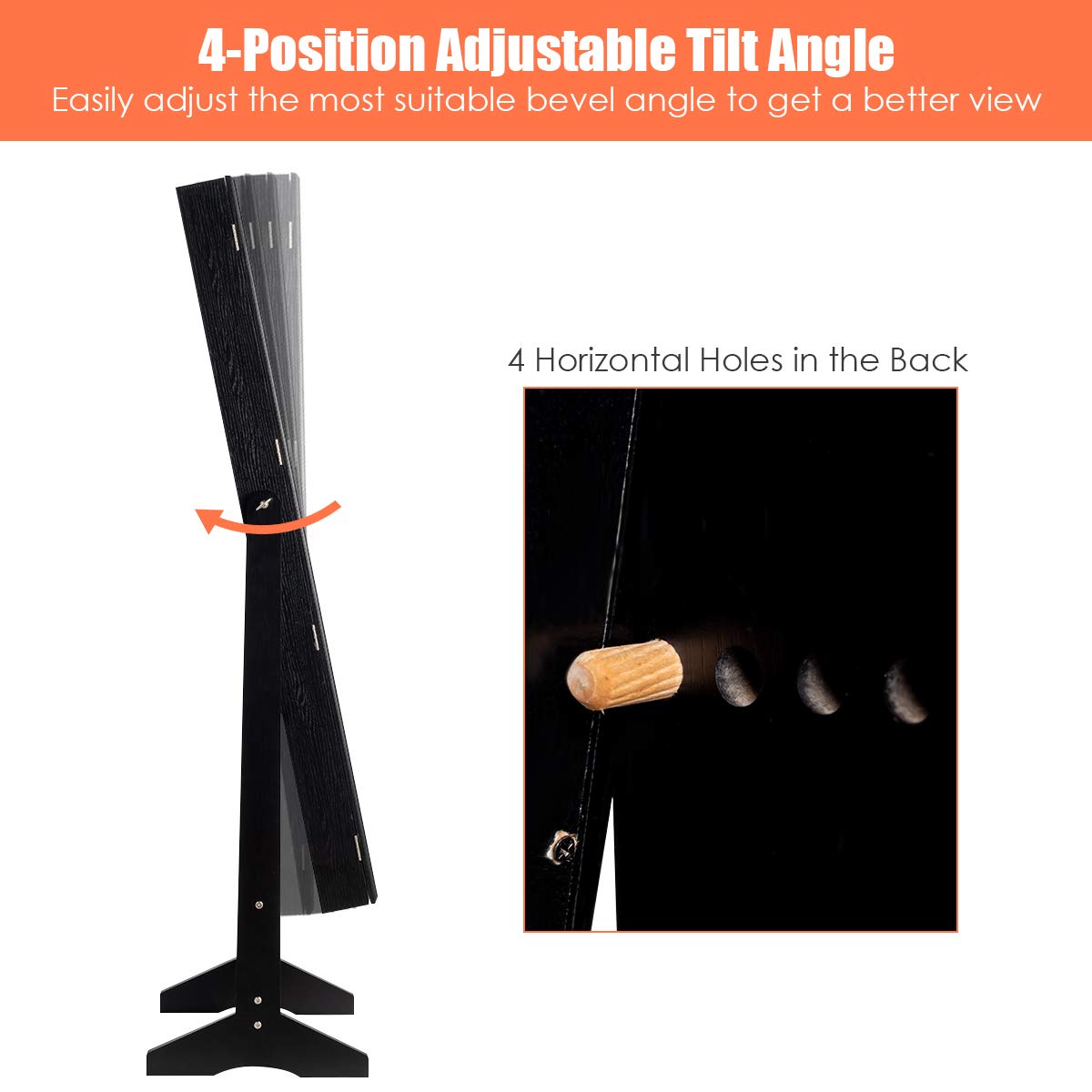 CHARMAID Freestanding Lockable Jewelry Organizer Box with Large Storage Capacity