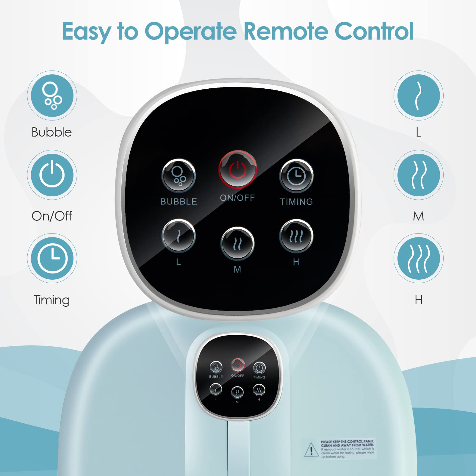 Collapsible Foot Spa Tub w/Remote Control | Pedicure Foot Spa