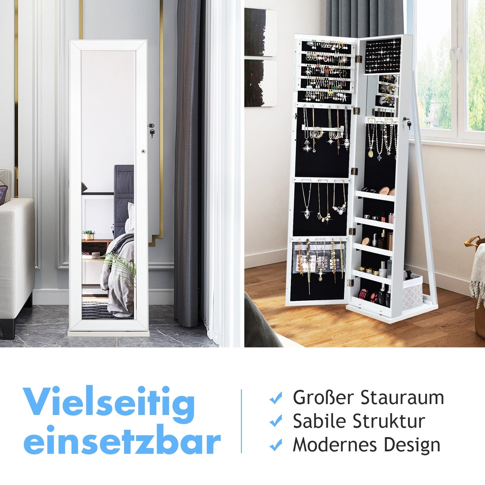 CHARMAID | Standing Jewelry Armoire