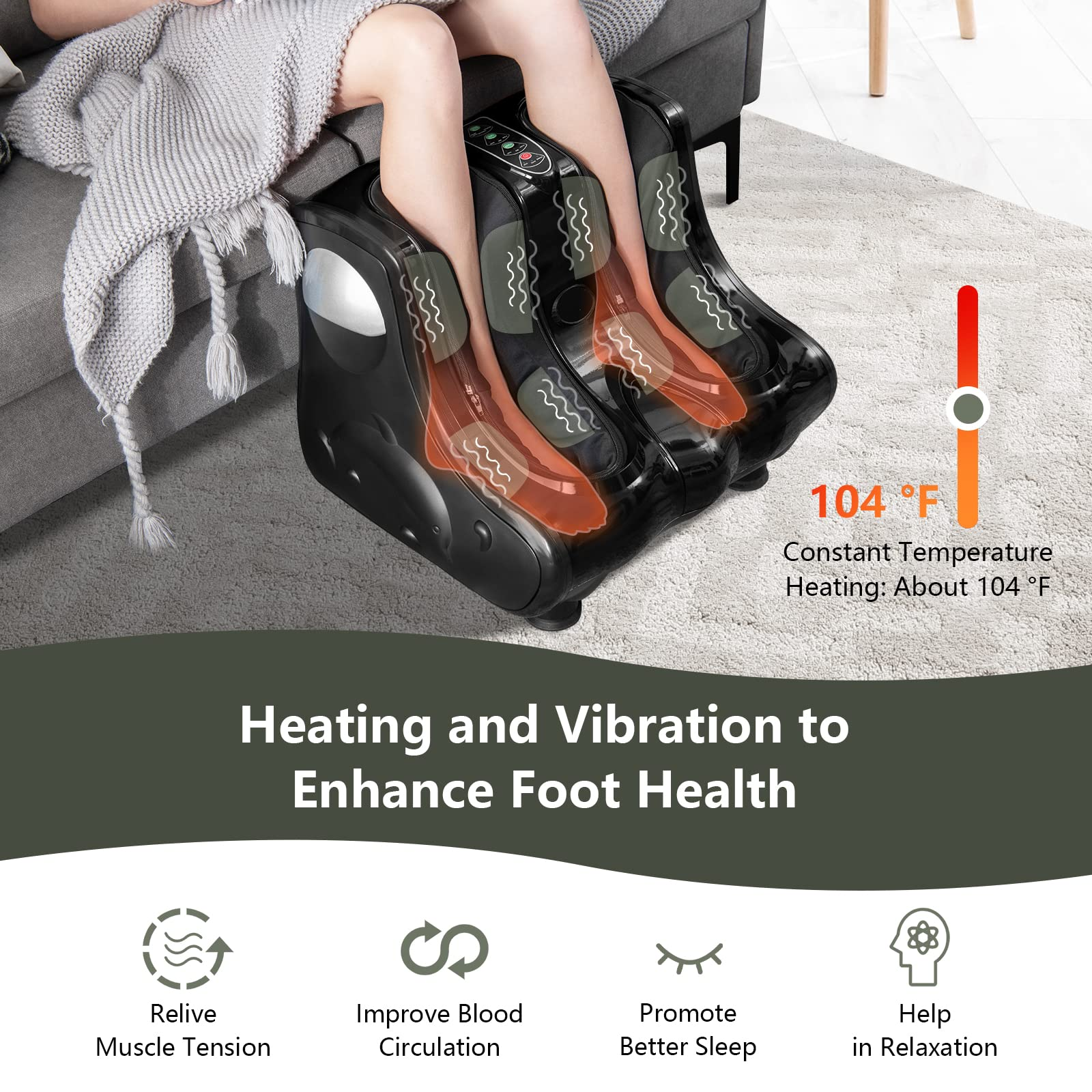 Giantex Foot and Calf Massager - Shiatsu Foot Massager Calf Massager