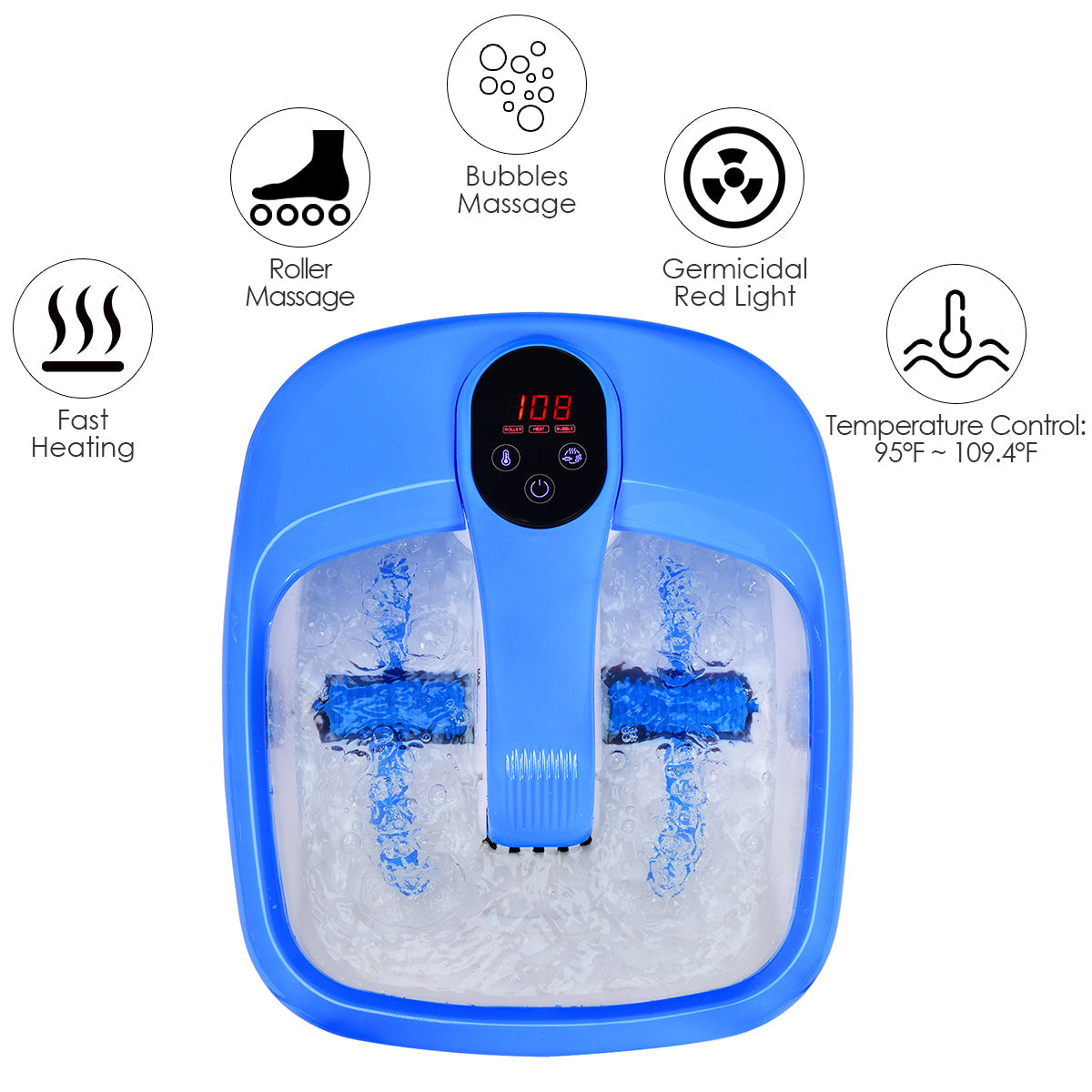 Giantex Foot Spa Bath Massager with Automatic Massage Rollers