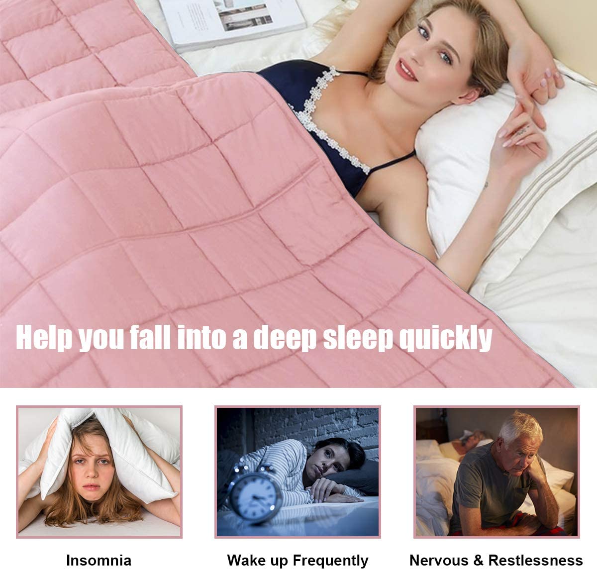 Luxury Cooling Silk Sewed in Cotton Pink, Blue, Green, 48" x 72" 60" x 80" | 15lbs