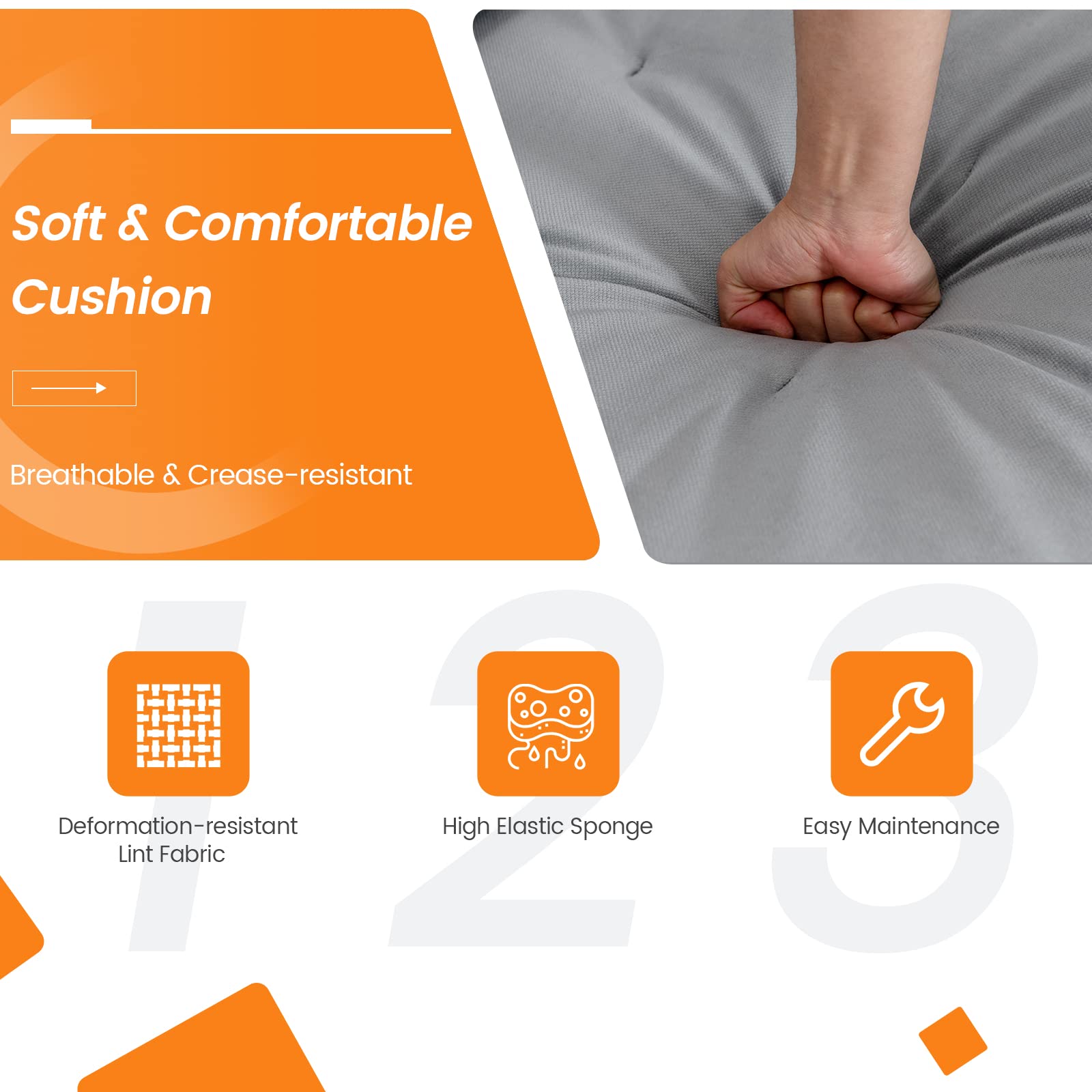 Giantex 97" Sectional Sofa Couch, 3-Seater Modular Sleeper with USB Ports