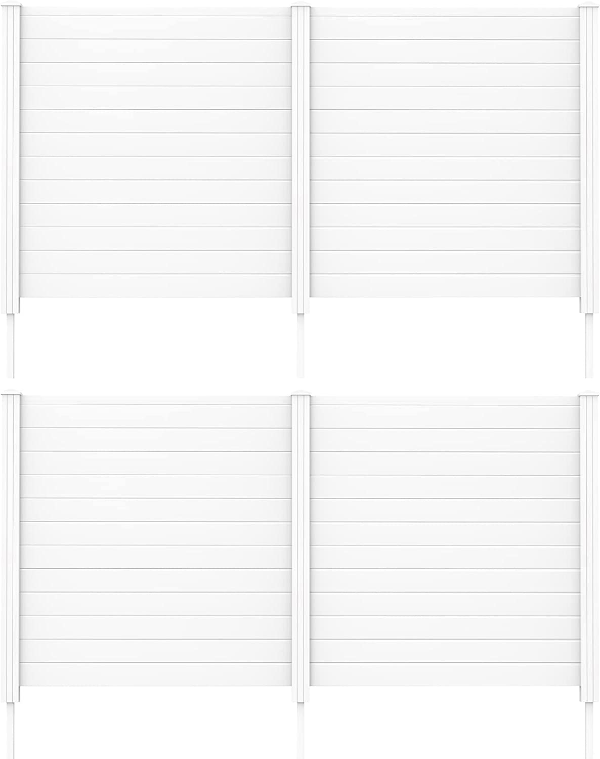 48''H Decorative Air Conditioner Fence Trash Can Enclosure with 3 Stakes