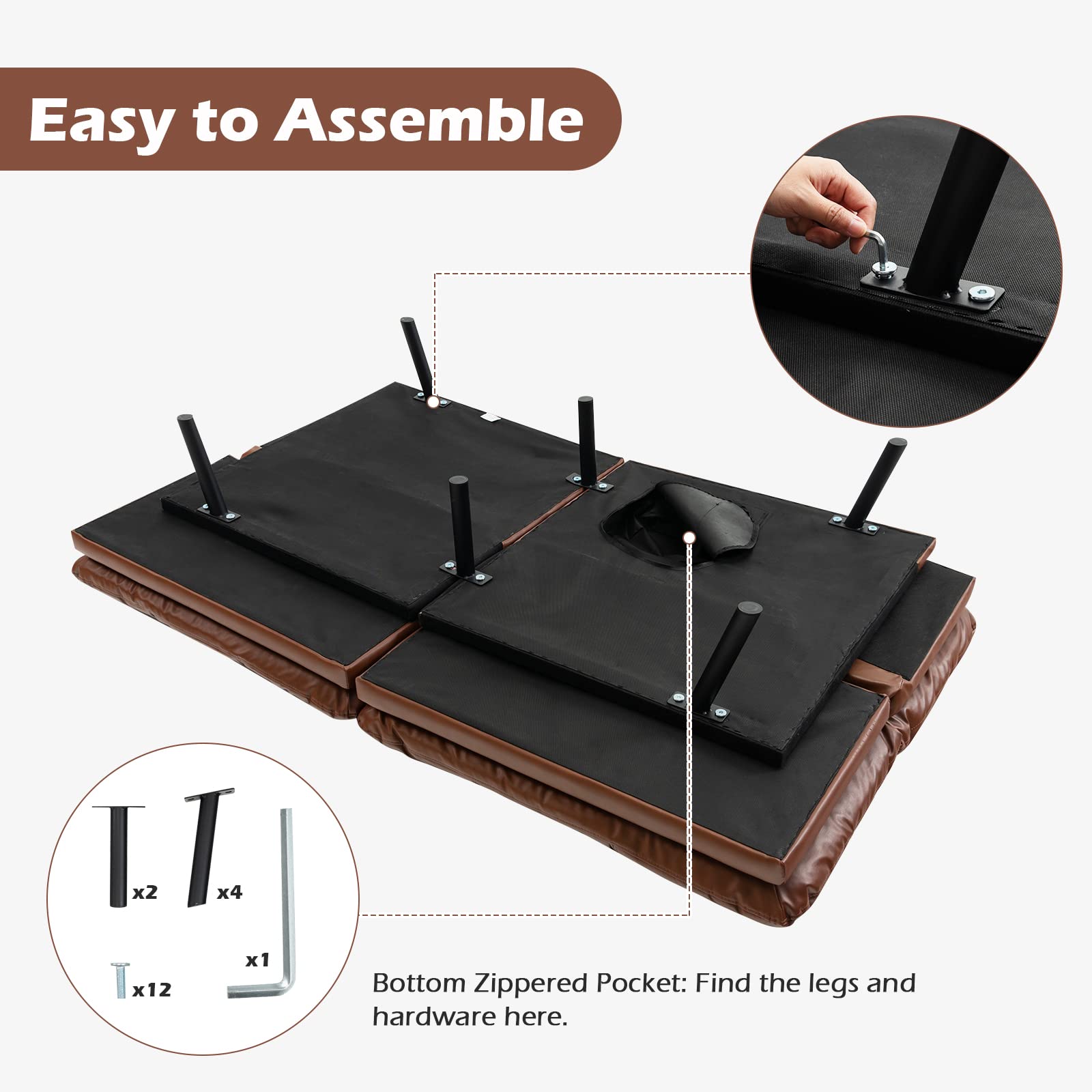 Giantex Futon Sofa Bed, Convertible Memory Foam Futon Couch Sleeper