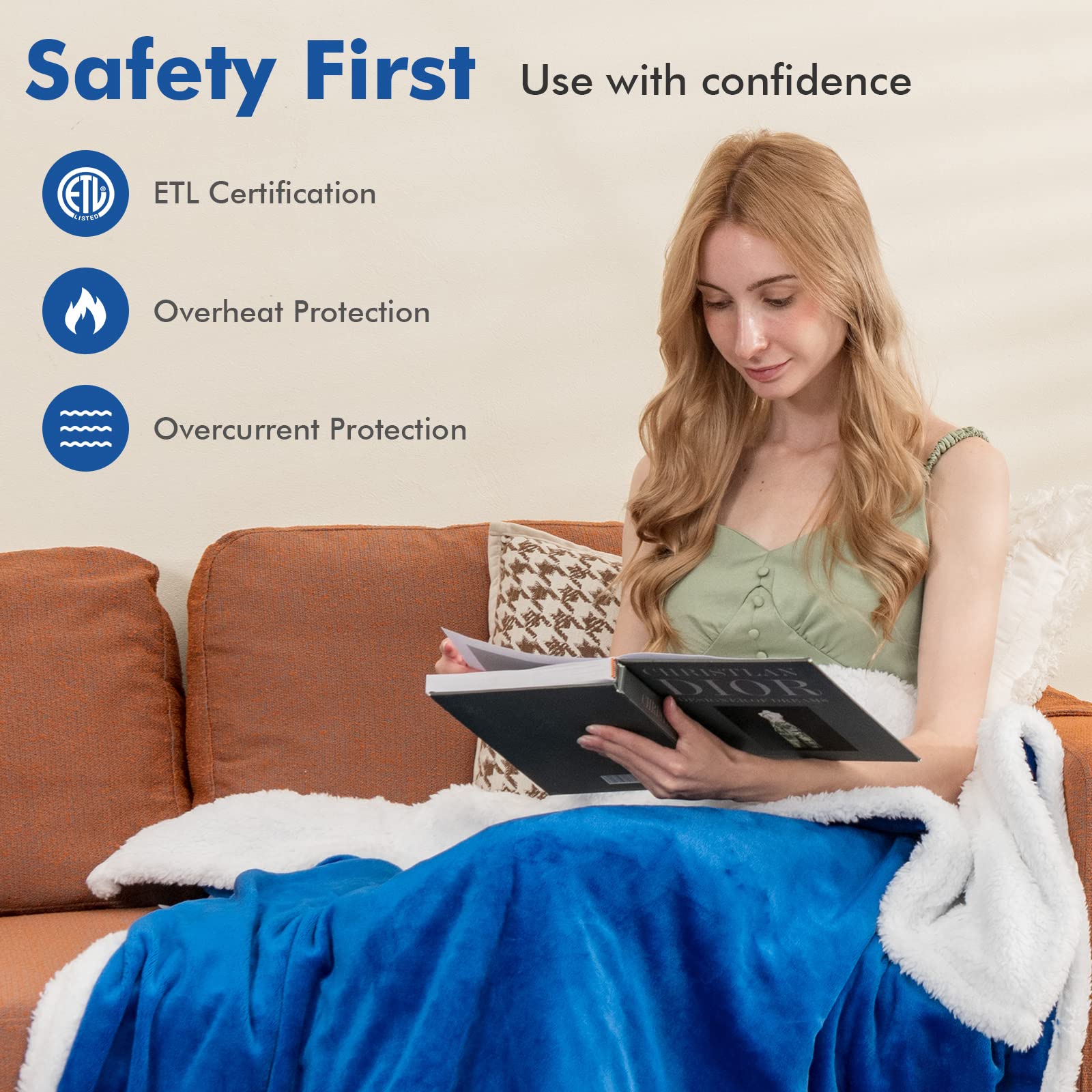 Giantex Heated Electric Blanket Throw