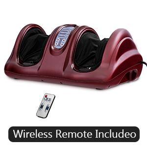 Giantex Nerve Pain Therapy Spa Gift Deep Kneading Rolling Massage for Leg Calf Ankle, Burgundy/Red/Black/Gray