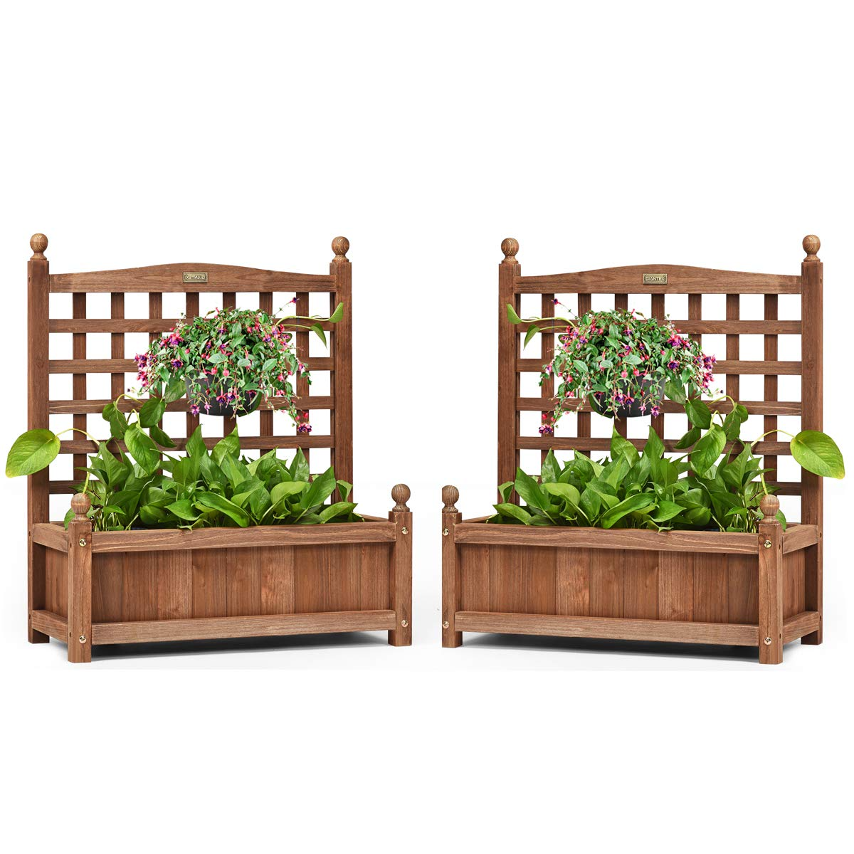 Wood Free Standing Plant Raised Bed