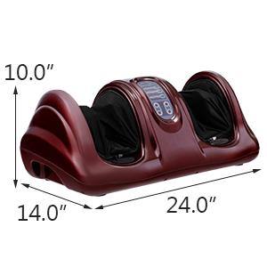 Giantex Nerve Pain Therapy Spa Gift Deep Kneading Rolling Massage for Leg Calf Ankle, Burgundy/Red/Black/Gray