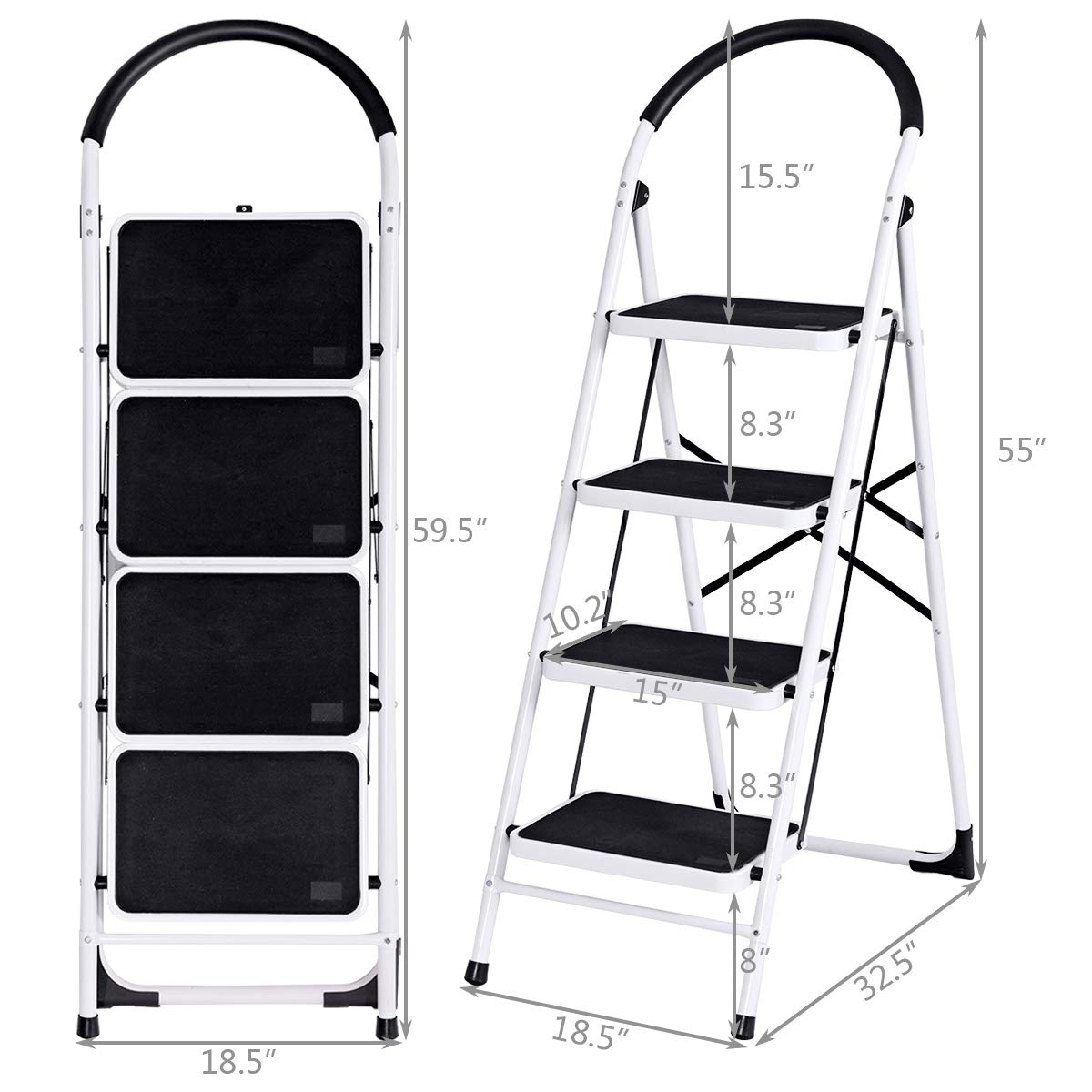 Giantex 2 Step Ladder Folding Step Stool Platform Home Kitchen Tool Multiuse Stepladder