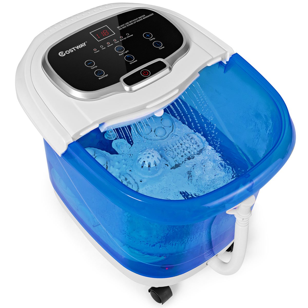 Giantex Foot Spa Bath Massager w/ Heat, Water Shower Adjustable in Angles