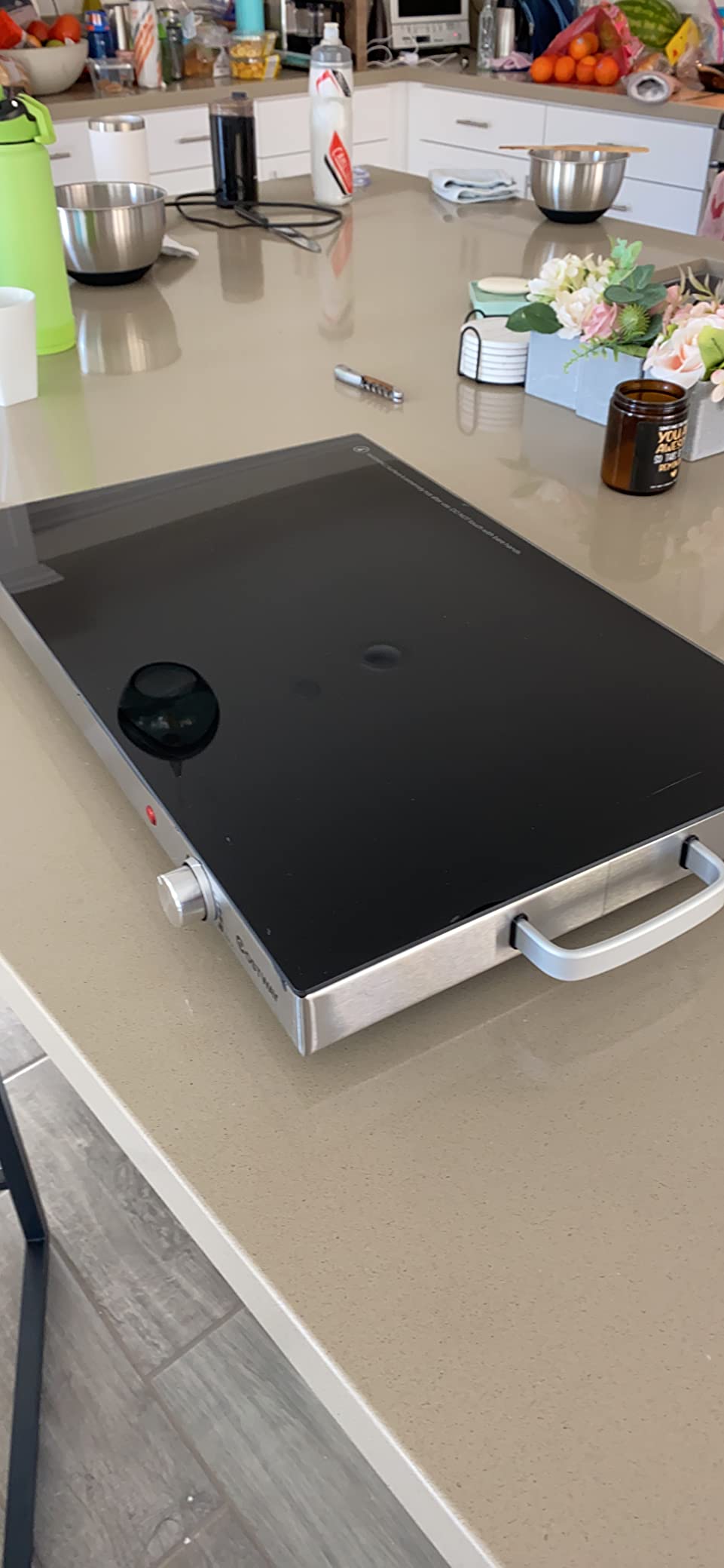 Giantex 2 Packs Electric Warming Tray, 22''x15'' Hot Plate with Adjustable Temperature Control