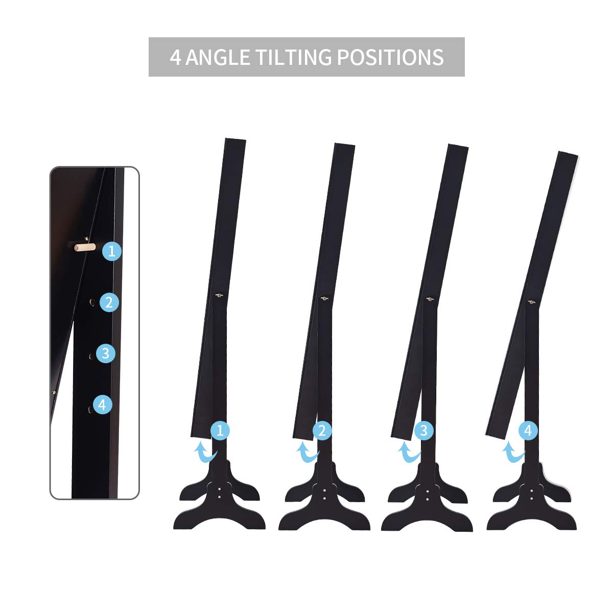 Giantex Jewelry Cabinet Armoire Lockable with Mirror