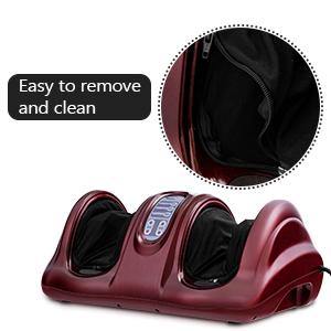 Giantex Nerve Pain Therapy Spa Gift Deep Kneading Rolling Massage for Leg Calf Ankle, Burgundy/Red/Black/Gray