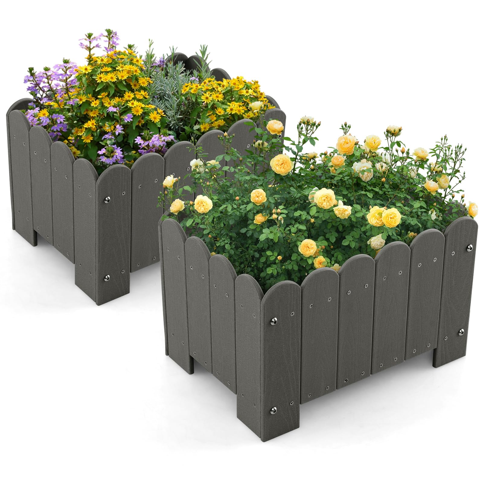 Giantex 2 Pack Rectangular Planter Box