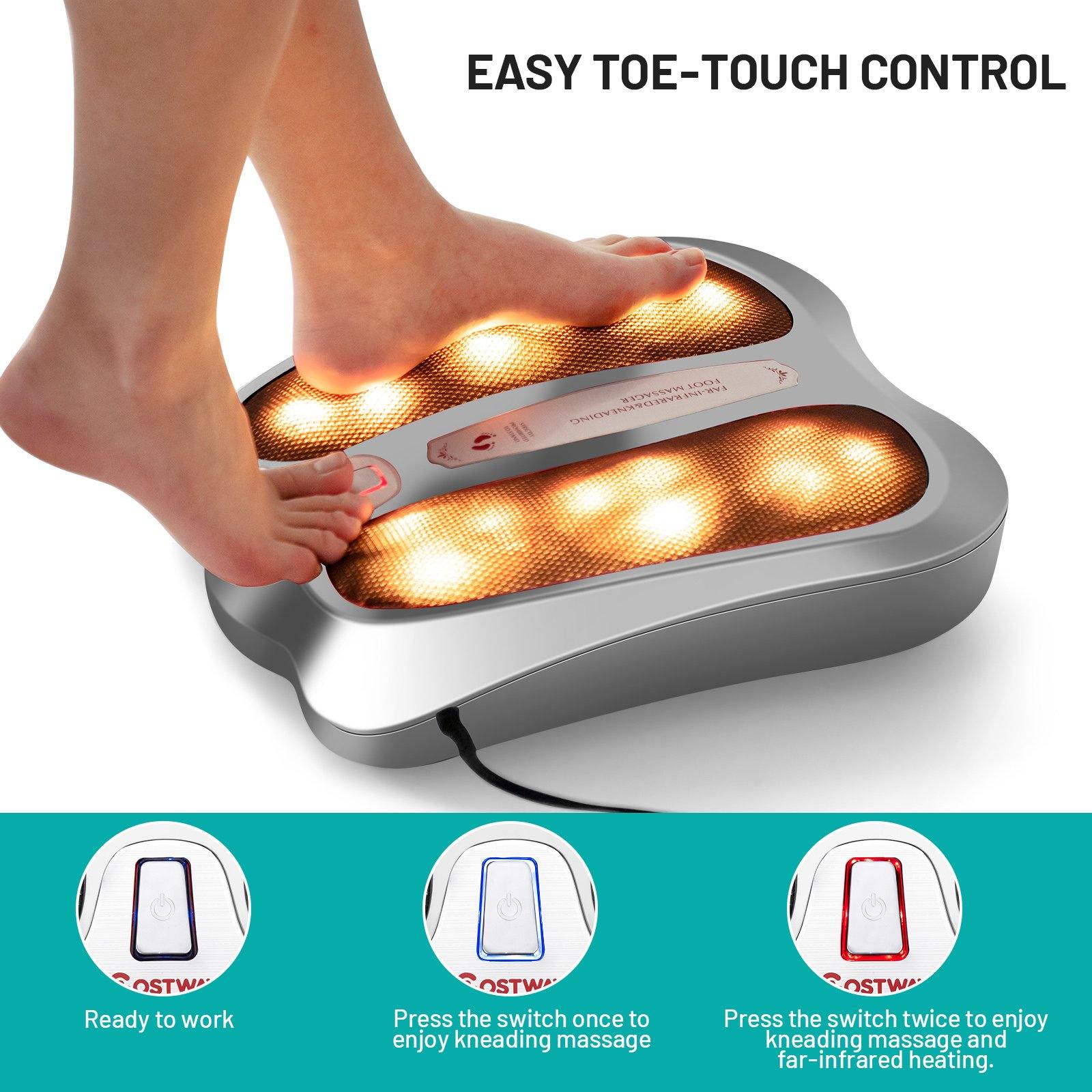 Giantex Foot Massager, Home Office Foot Warmer for Plantar Fasciitis & Stress Relief (Gray)