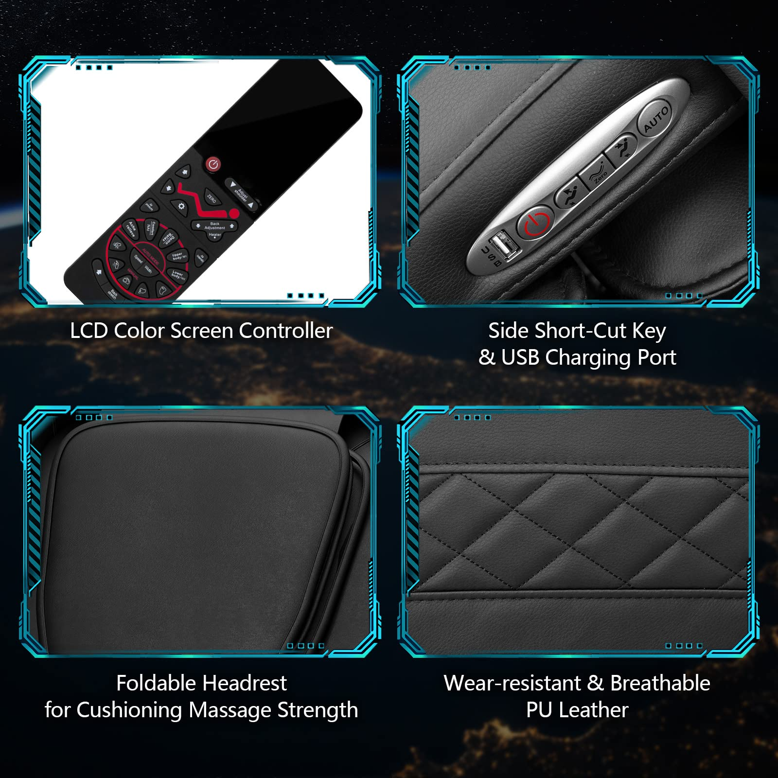 Giantex SL Track Massage Recliner Zero Gravity W/Negative Ion Generator