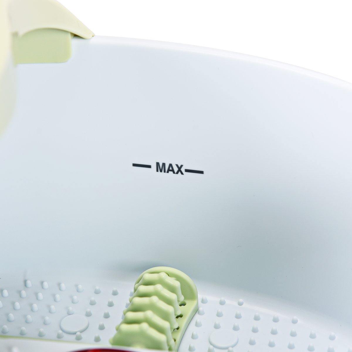 Giantex Foot Bath Massager Spa, Warm Heat Bubbles Electric Handheld Pedicure Feet Scrubber Removable Cover Vibration Massage (Green)