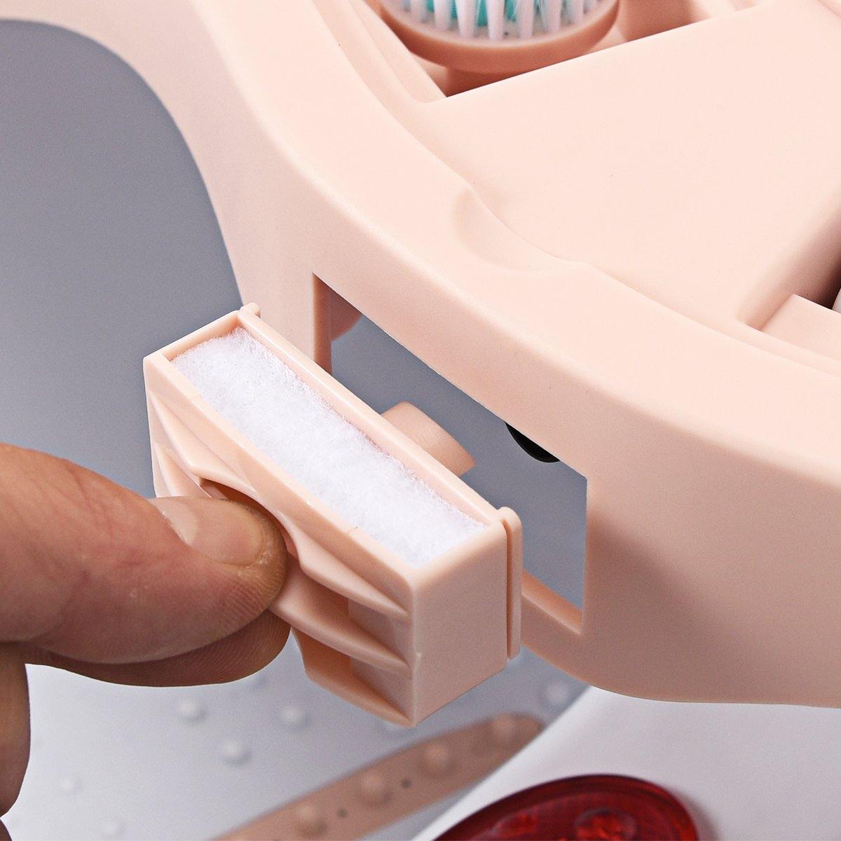 Giantex Foot Bath Massager Spa, Double-Layer Barrel Non-Cracking Foot Baths w/Callus Remover (Pink)