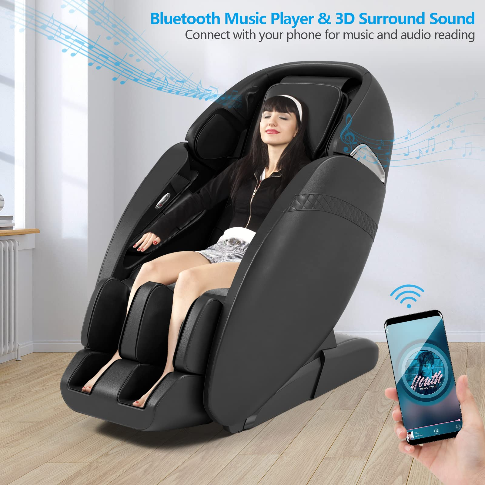 Giantex SL Track Massage Recliner Zero Gravity W/Negative Ion Generator