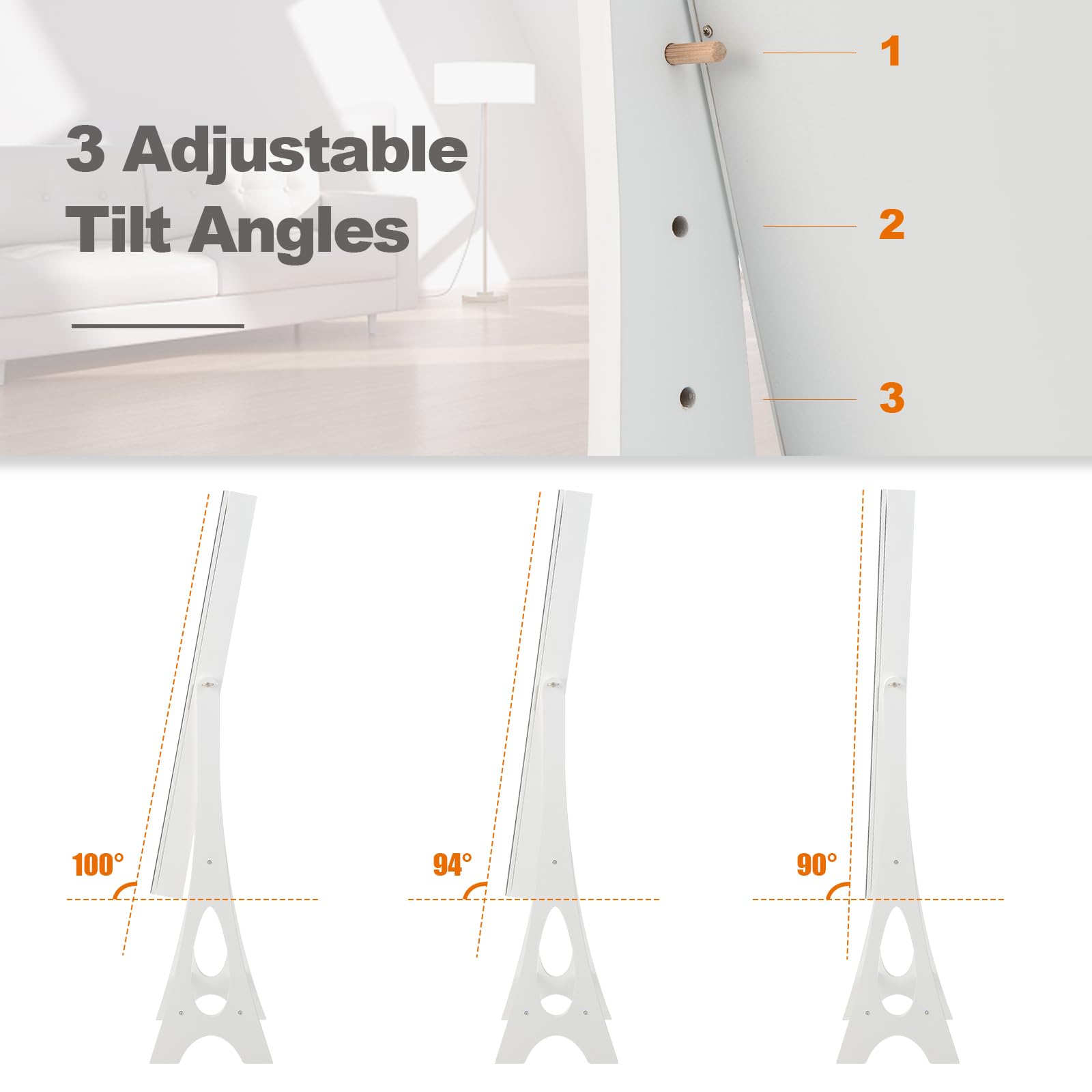 Giantex | 12 LEDs Jewelry Armoire Cabinet with Full-length Mirror