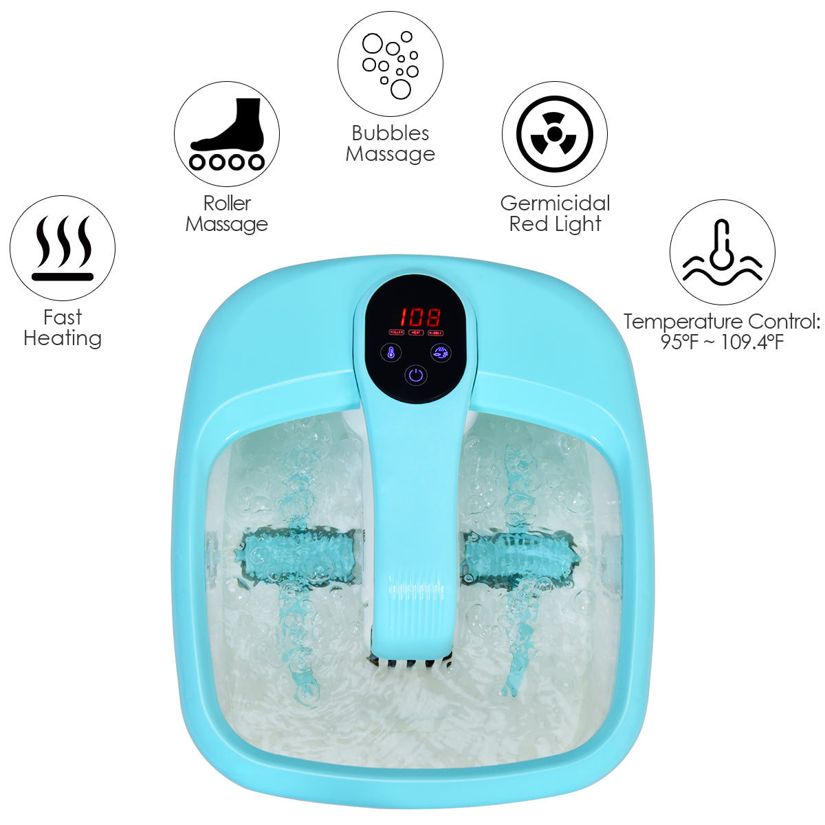 Giantex Foot Spa Bath Massager with Automatic Massage Rollers