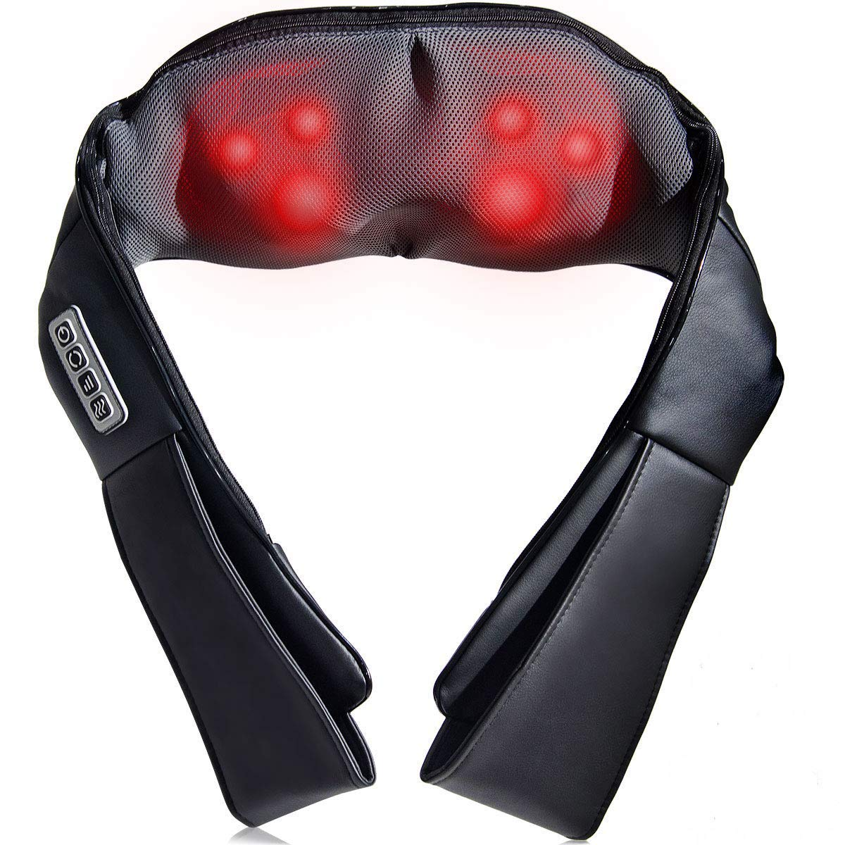 Giantex Shiatsu Neck Back Massager with Heat, Electric 3D Kneading Massage Pillow