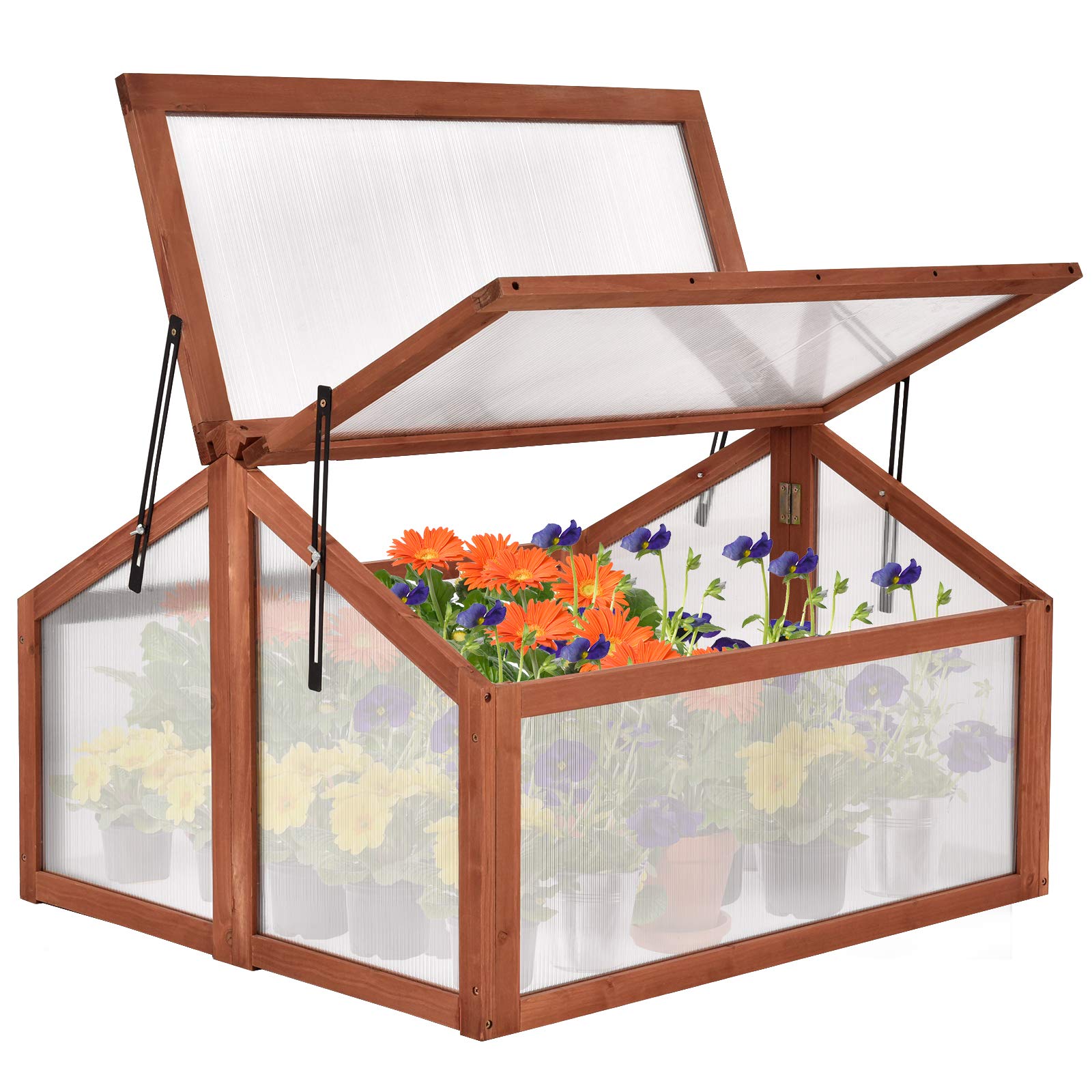 Garden Portable Wooden Cold Frame Flower / Planter Protection