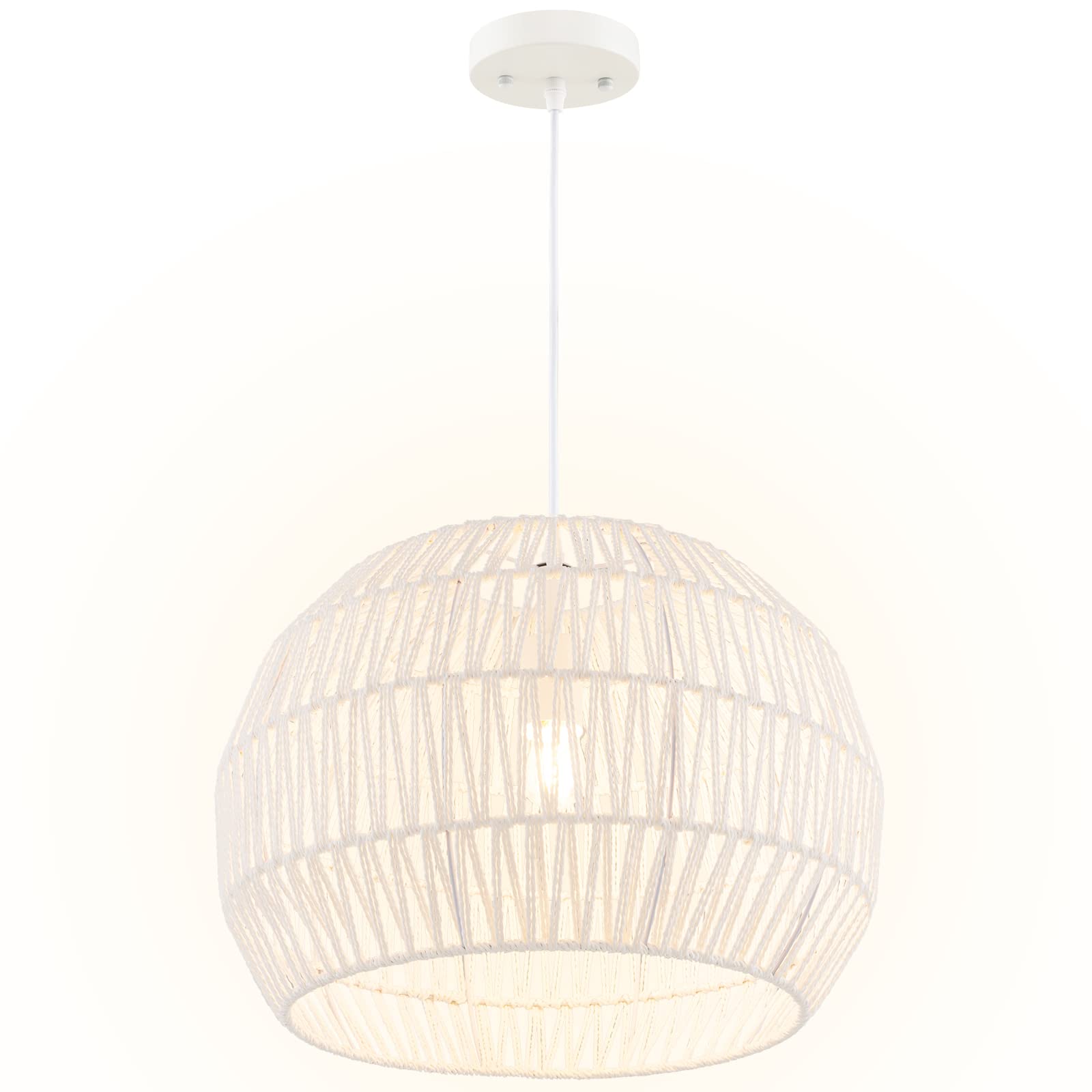 Giantex Farmhouse Rattan Pendant Lights