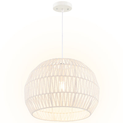 Giantex Farmhouse Rattan Pendant Lights