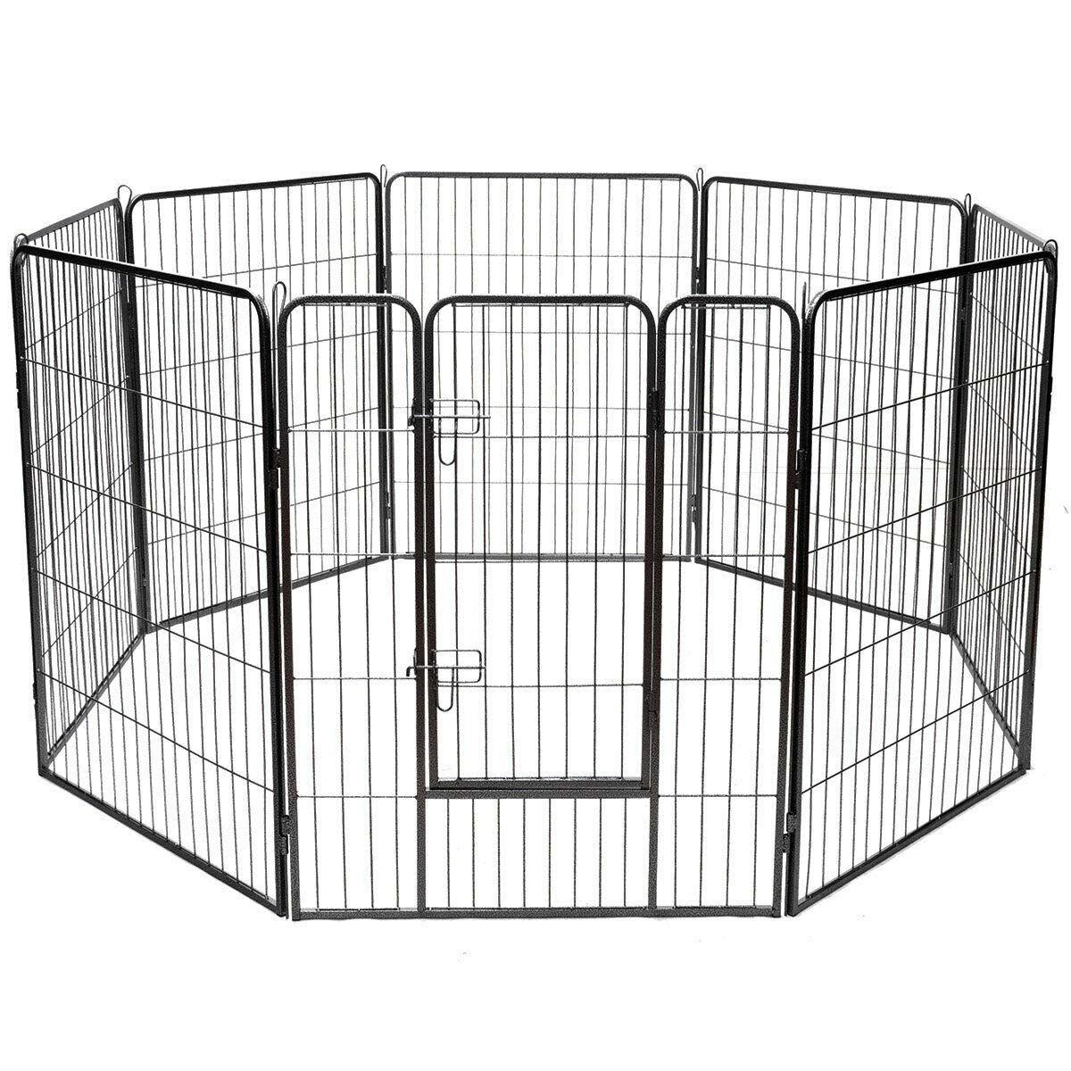 Giantex 8 Panel Pet Playpen with Door, Foldable Dog Exercise Pen (40")