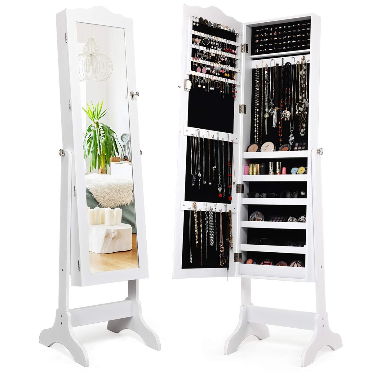Giantex Jewelry Box Armoire with Mirror