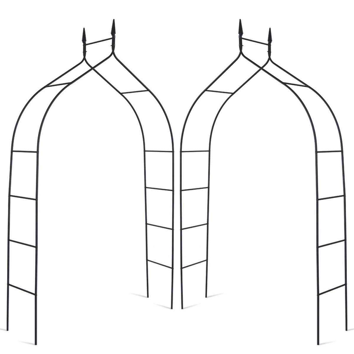 Giantex Metal Garden Arbor Wedding Arch, 9.5 FT Wedding Arbor for Ceremony, Pergola Arbor for Climbing Plant Roses Vines