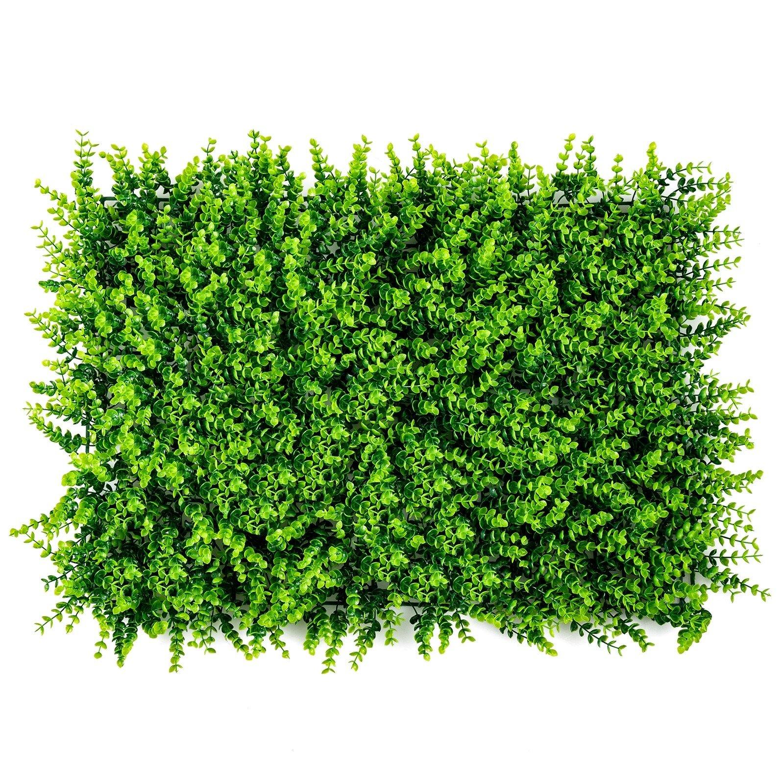 12 Pcs 16x24inch Artificial Eucalyptus Hedge Plant Privacy Fence Panels
