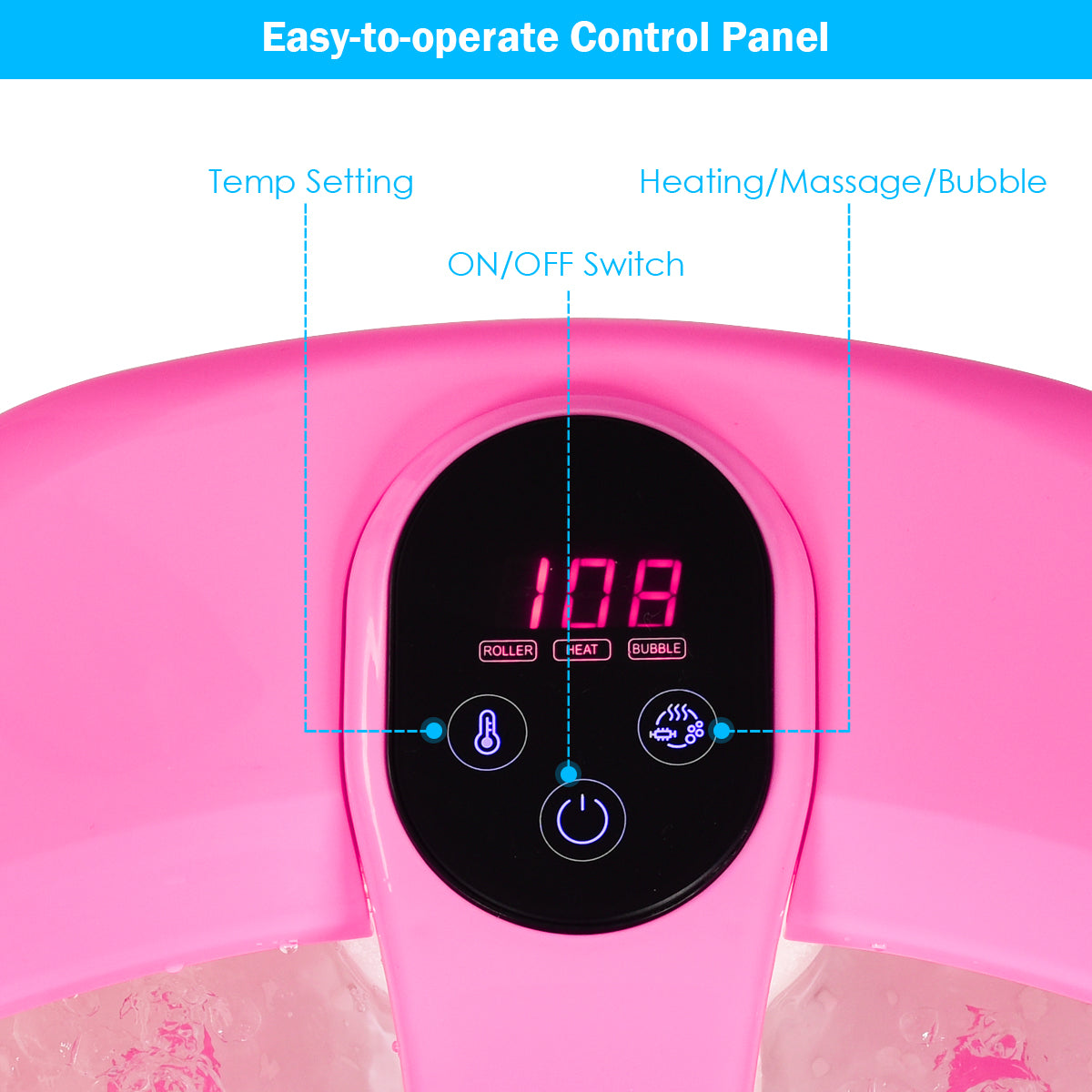 Giantex Foot Spa Bath Massager with Automatic Massage Rollers