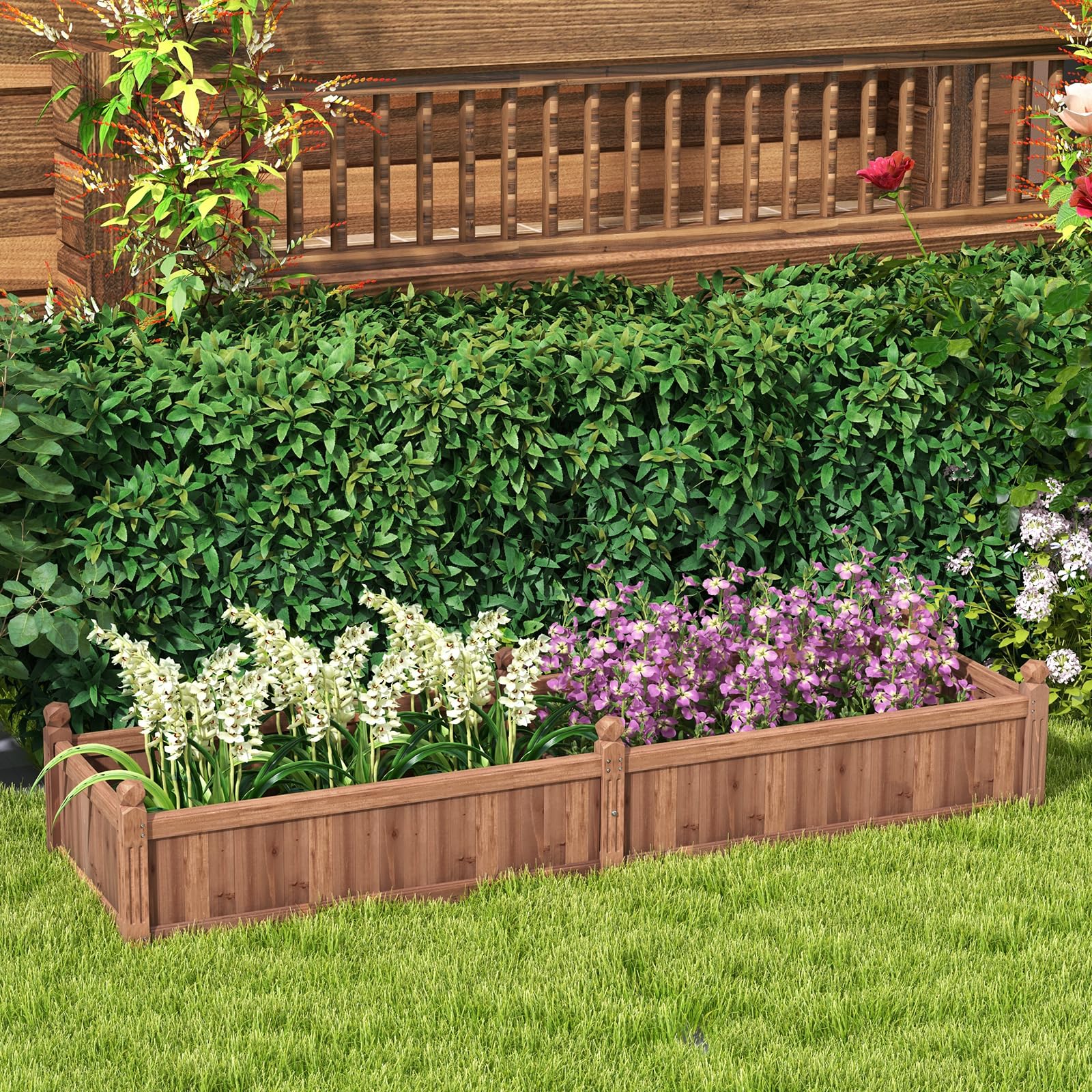 Giantex Wood Raised Garden Bed