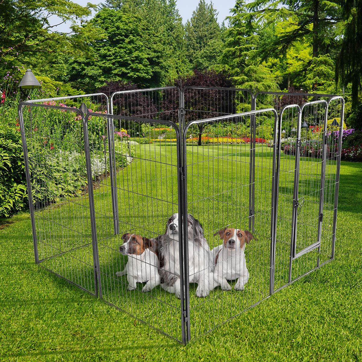 Giantex 8 Panel 48 inch Dog Playpen with Door