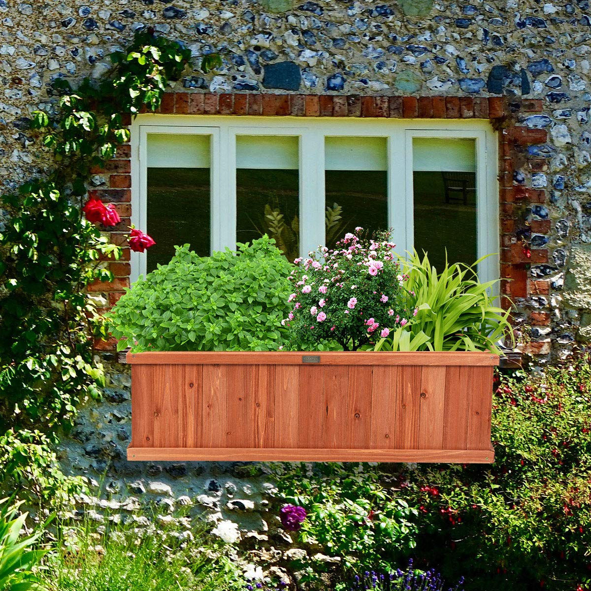 Raised Garden Flower or Vegetable Planter (40"L X 12"W X 12"H)