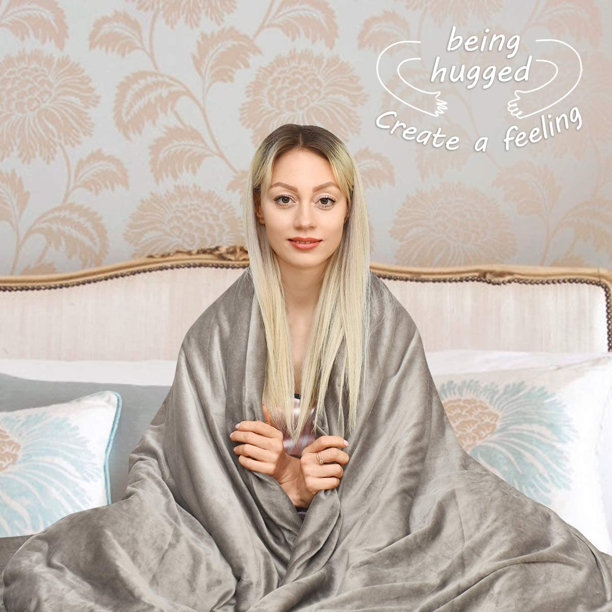 Giantex Weighted Blanket with Removable Cover, 15lbs |48"x72"| Twin Size