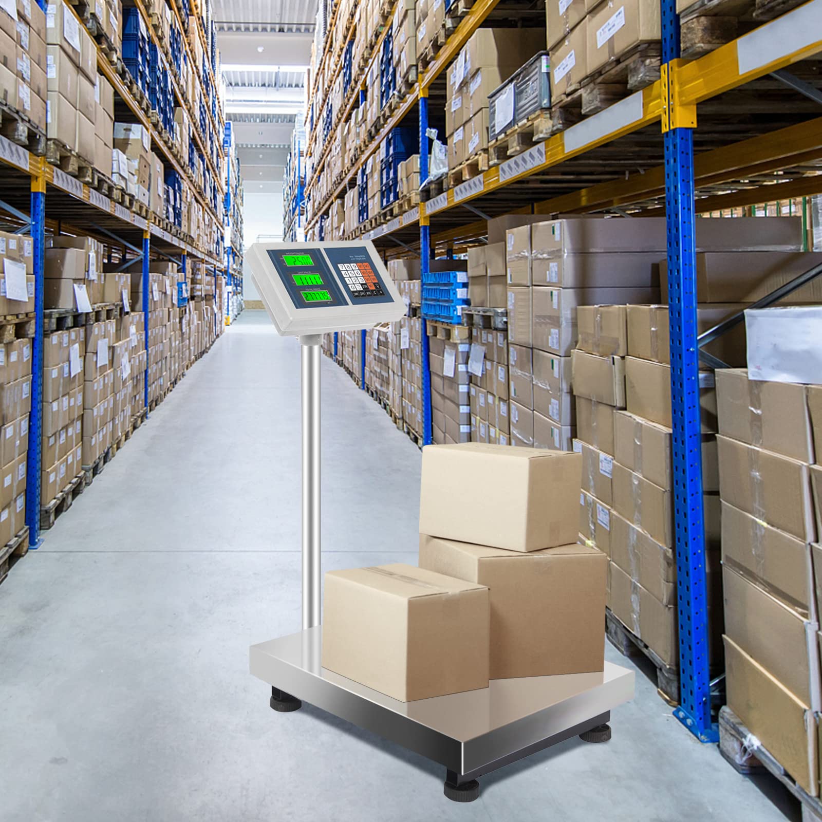 Giantex 660 LBS Weight Computing Platform Scale, with LB/KG Switchable, AC/DC Power Supply