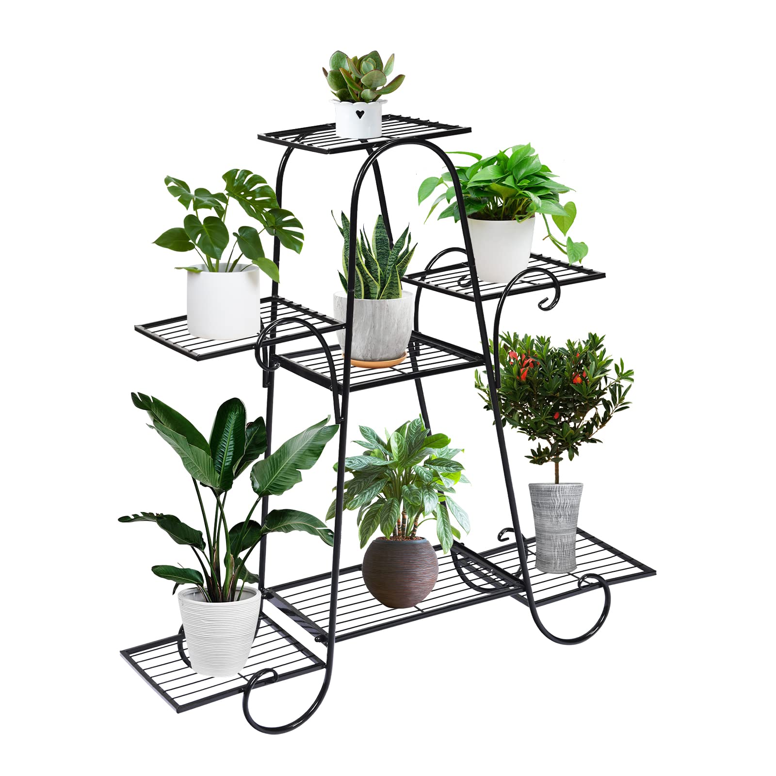 Giantex 7 Tiers Metal Plant Stand Flower Pots Holder
